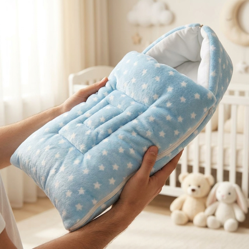 Star Print Plush Baby Carry Nest