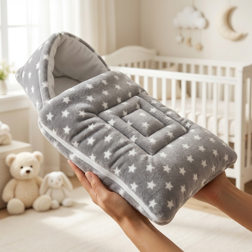 Star Print Plush Baby Carry Nest