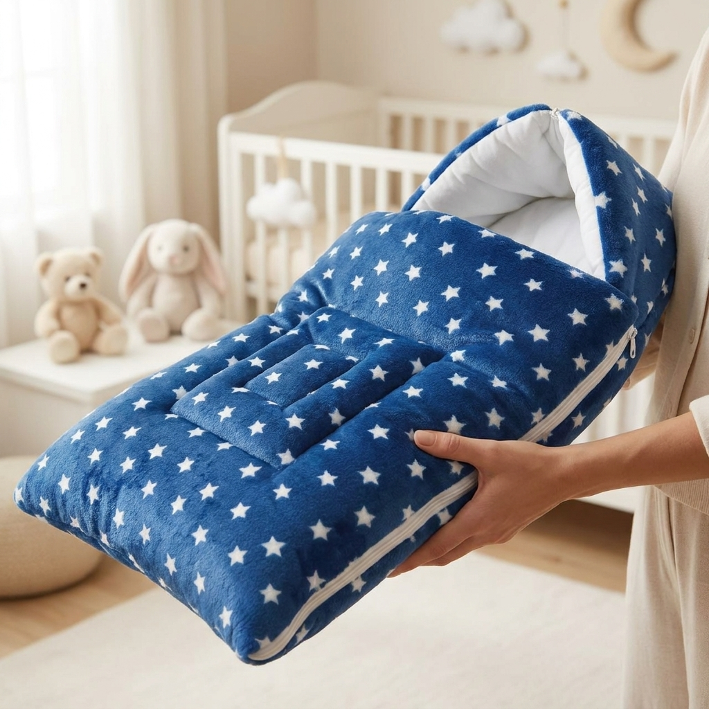 Star Print Plush Baby Carry Nest