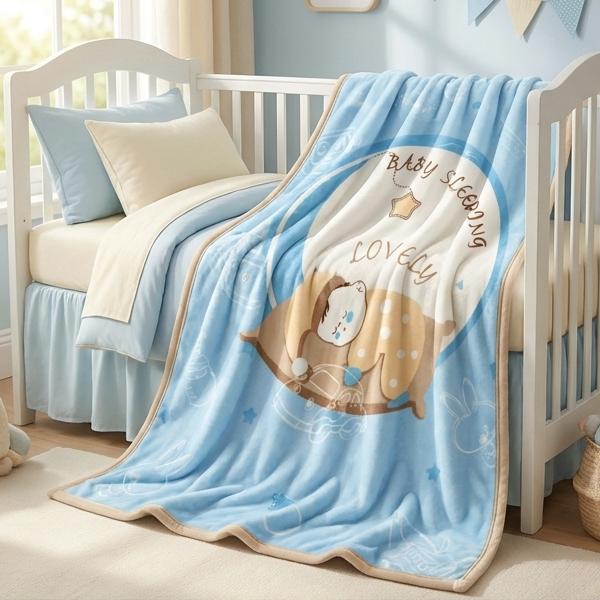 Sleeping Baby Plush Blanket – 39–49 Inches