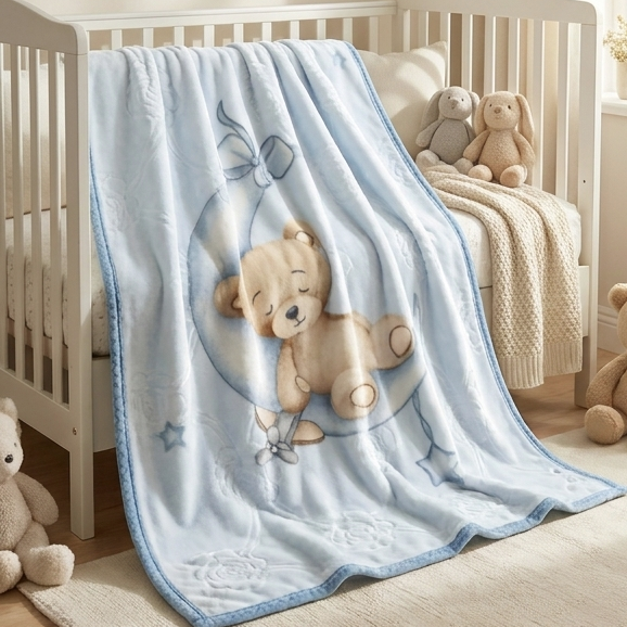 Ultra Soft Plush Baby Blanket – 39–42 Inches