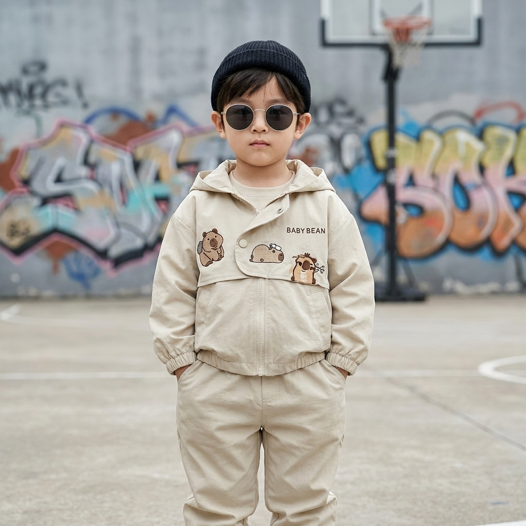 Kids Hooded Jacket & Jogger Pants 2PC Set – 2 Colors