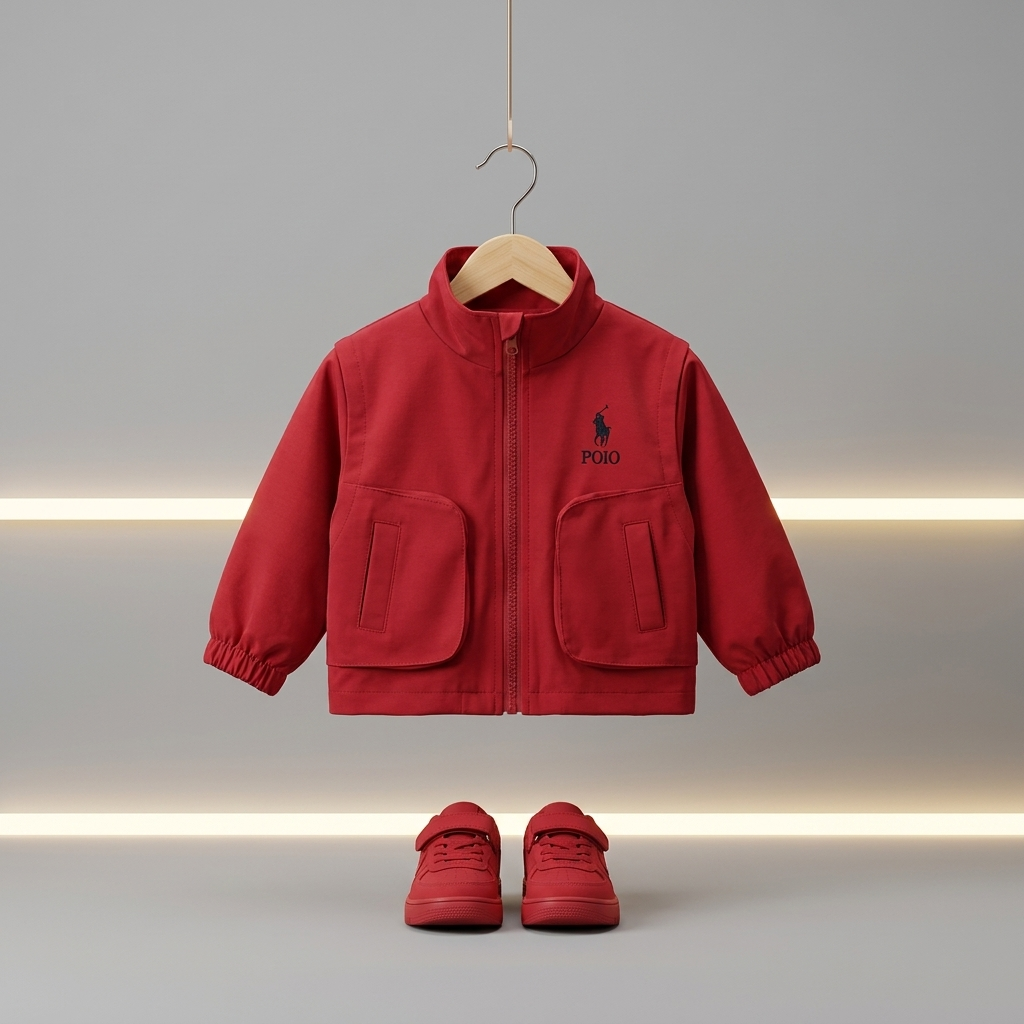 Boys Classic Zip-Up Jacket – 1 Pc | 4 Colors