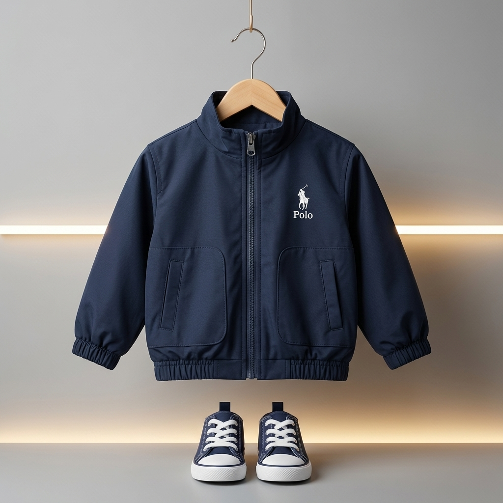 Boys Classic Zip-Up Jacket – 1 Pc | 4 Colors