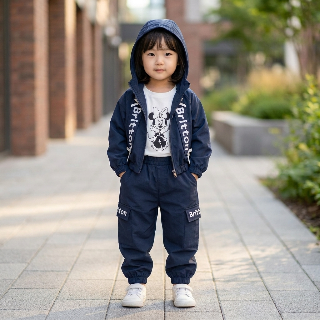 Girls Hooded Cargo 3-Piece Outfit Set – 3 Colors
