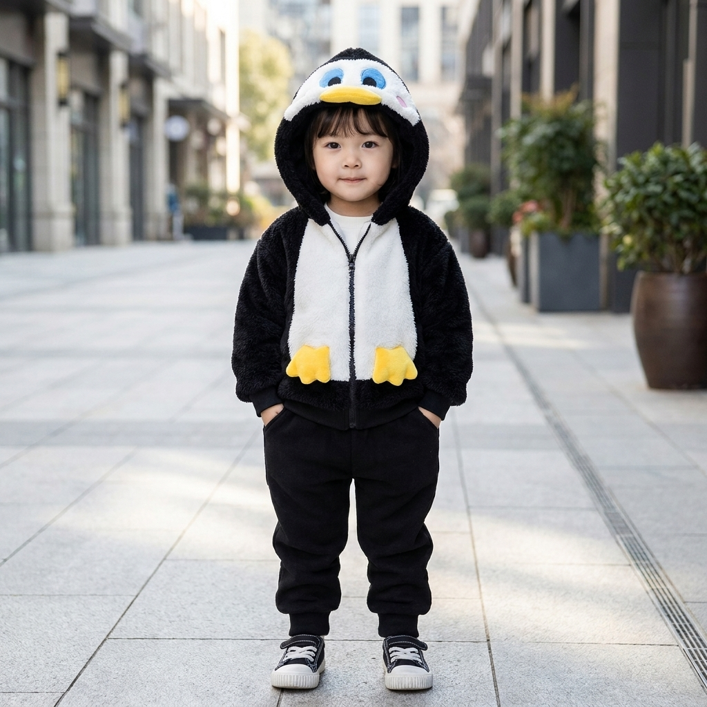Kids Duck Plush Hooded Jacket – 5 Colors