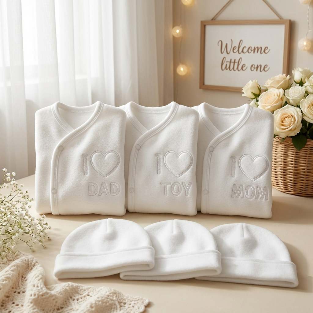 3-Pack Newborn Winter Fleece Outfit Sets
