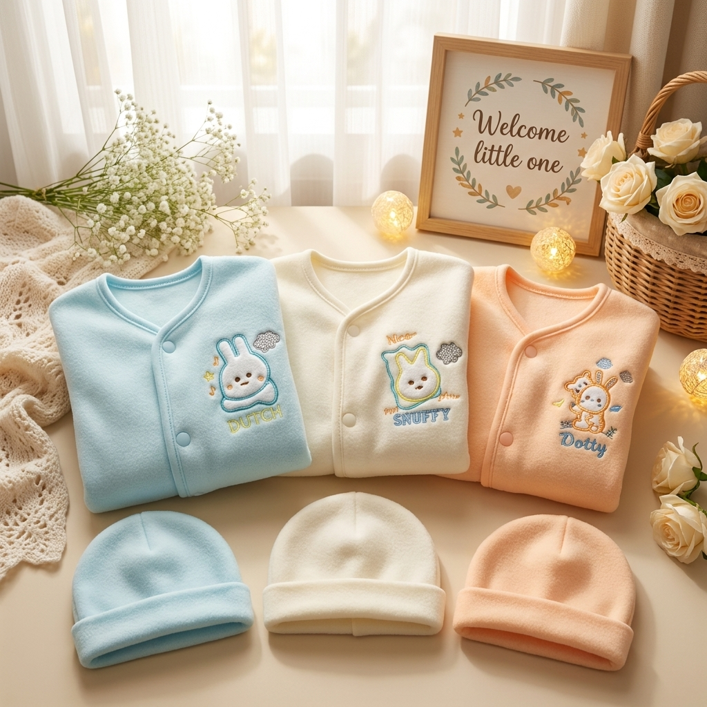 Pack of 3 Newborn Winter Fleece Sets – 4 Designs