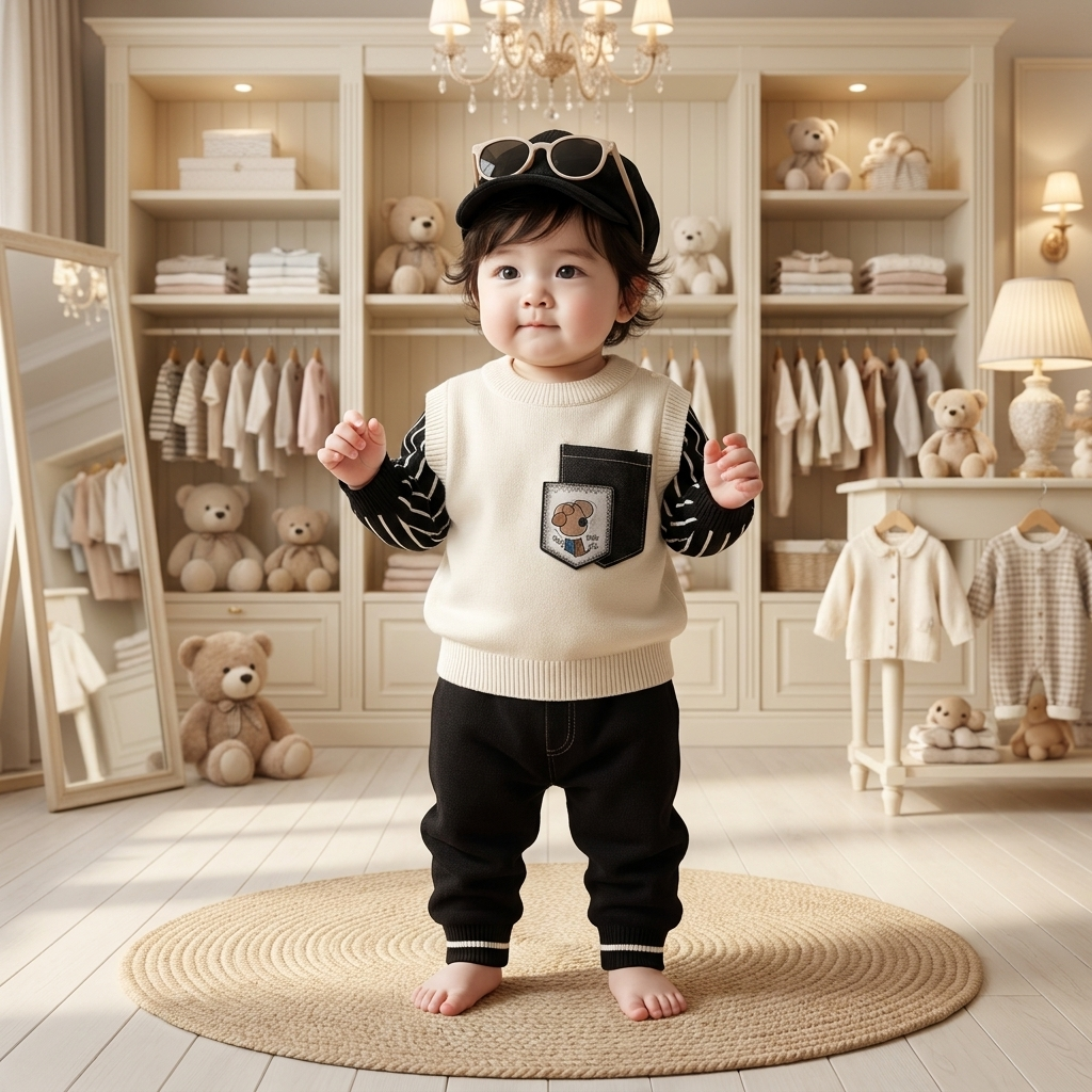 Boys 3-Piece Knitted Winter Set with Cap – 3 Colors