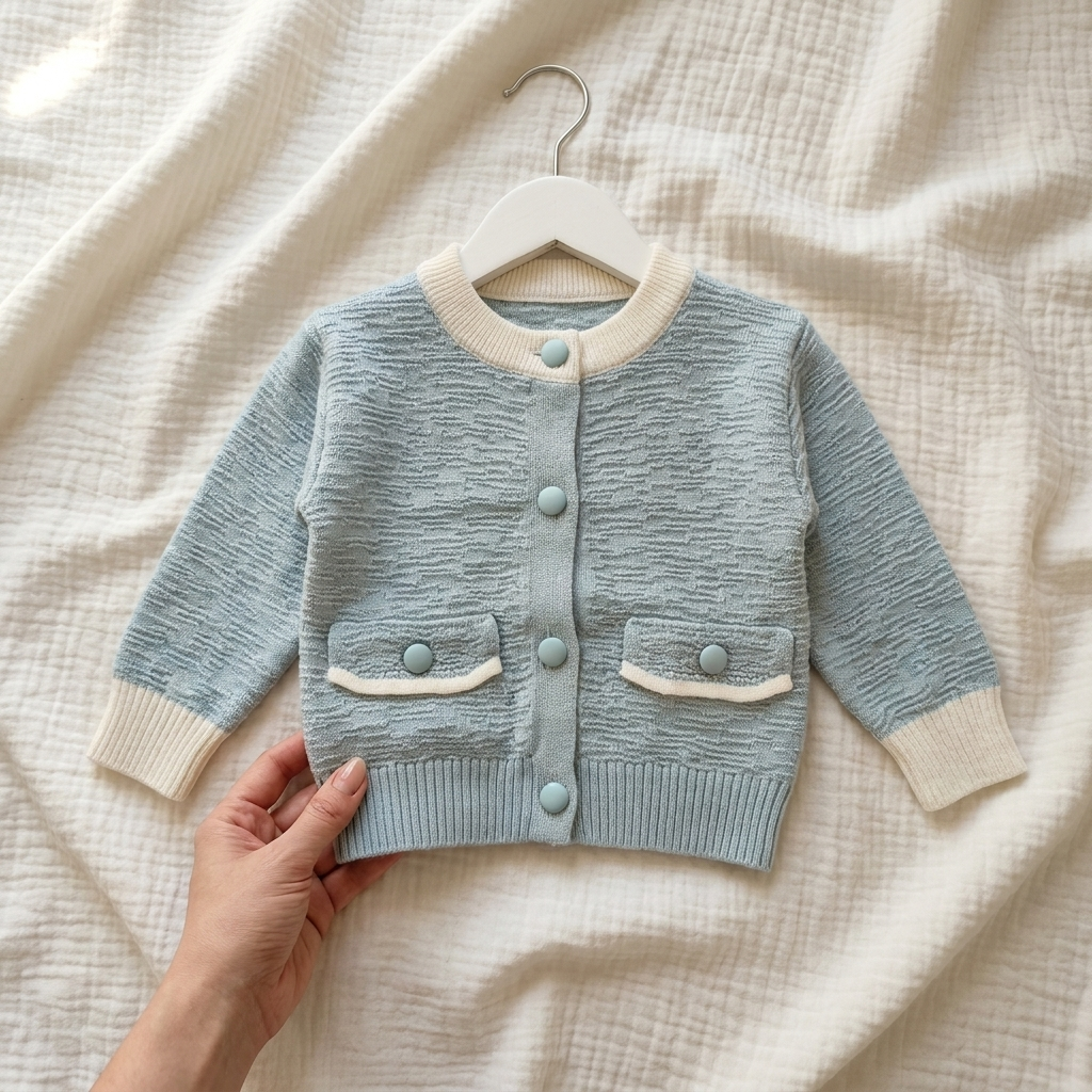 Girls Bow Detail Knitted Sweater – 2 Colors