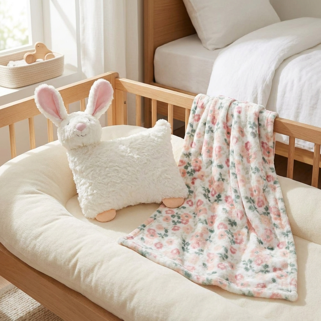 Animal Character Pillow & Baby Shawl 2PC Set for( 0M TO 1.5YR )