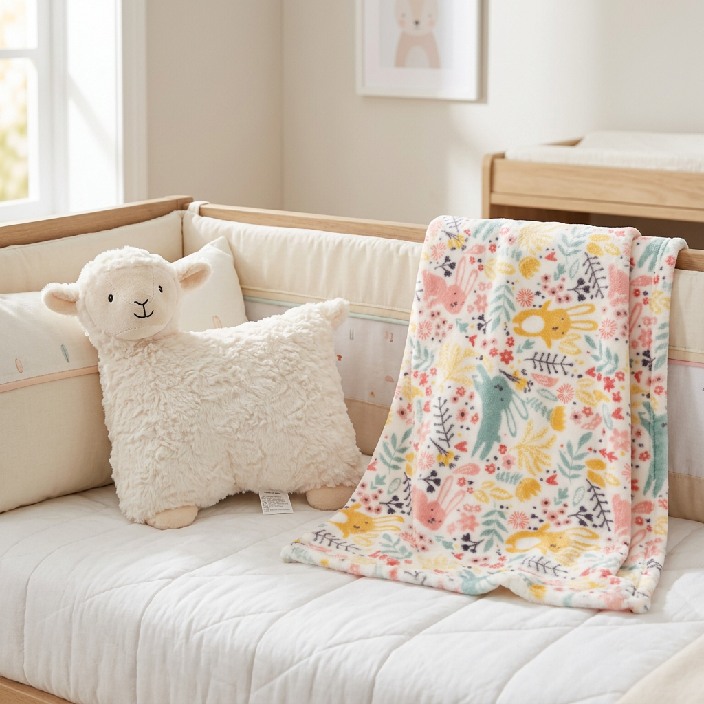 Animal Character Pillow & Baby Shawl 2PC Set for( 0M TO 1.5YR )
