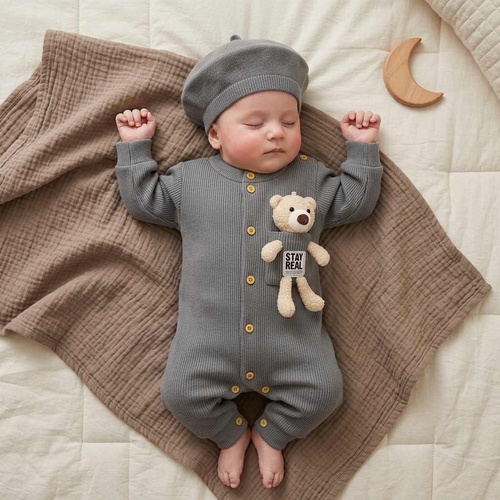3D Teddy 2-Piece Baby Winter Set