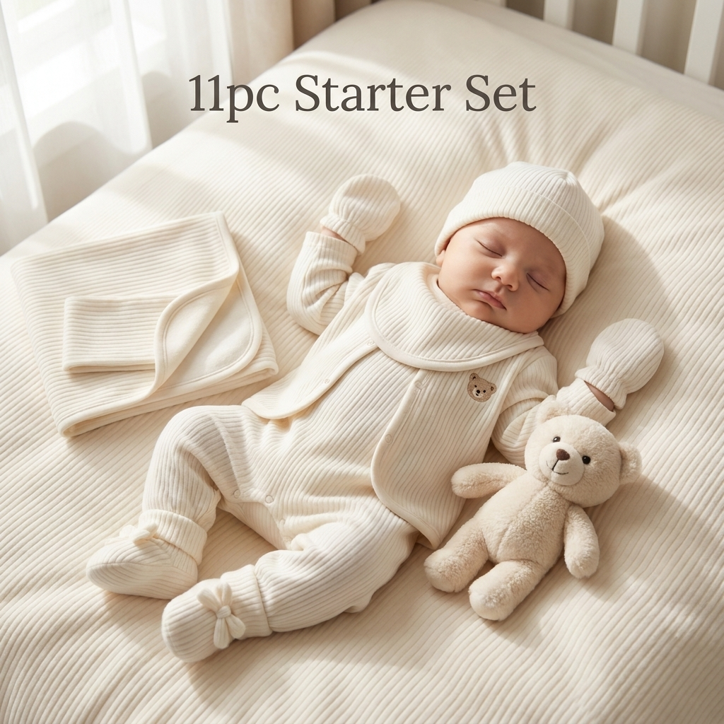 11PC Newborn Starter Set – 6 Colors