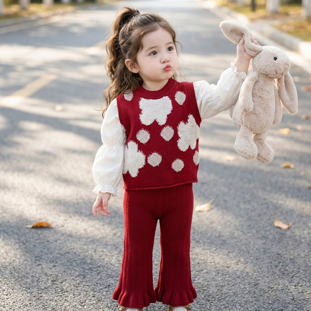 Girls Teddy Bloom 3PC Winter Set