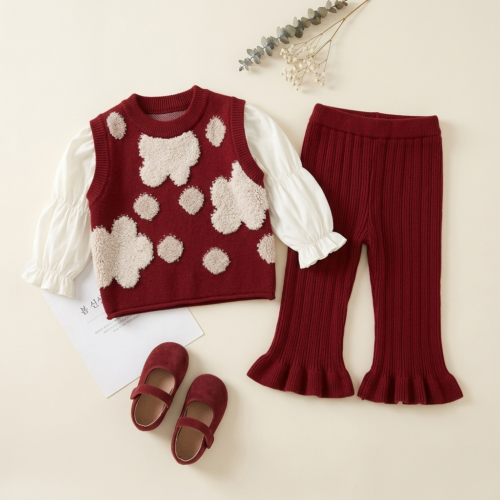 Girls Teddy Bloom 3PC Winter Set