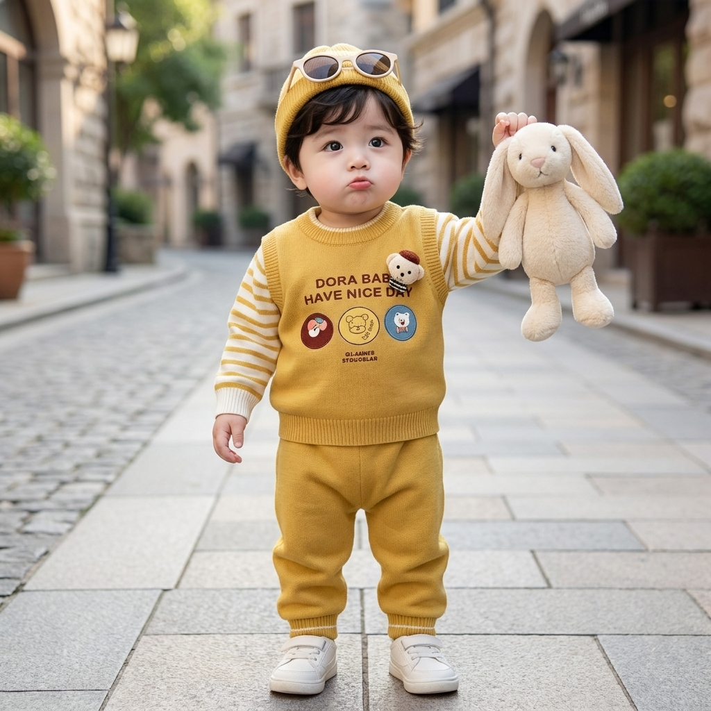 Little Explorer 3PC Cap, Shirt & Trouser Set