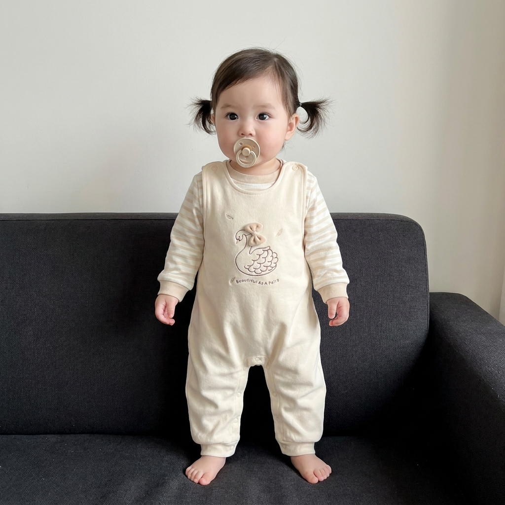Baby Swan 2PC Shirt & Romper Set – 3 Colors | Faba Kids