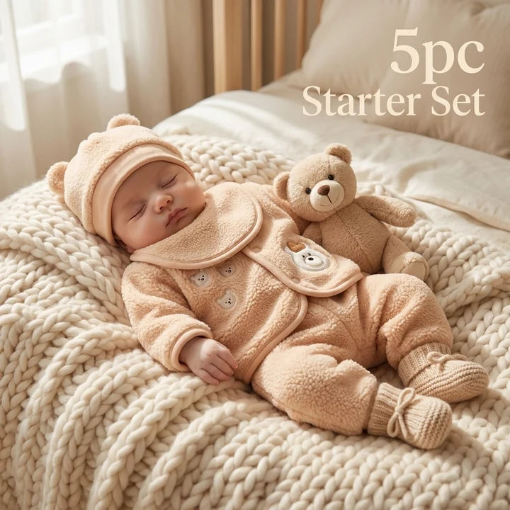 Cozy Bear 5PC Baby Fleece Starter Set