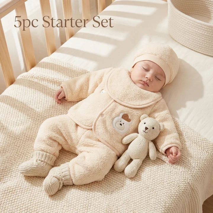 Cozy Bear 5PC Baby Fleece Starter Set