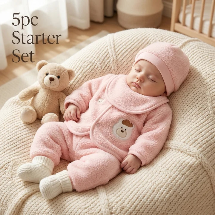 Cozy Bear 5PC Baby Fleece Starter Set