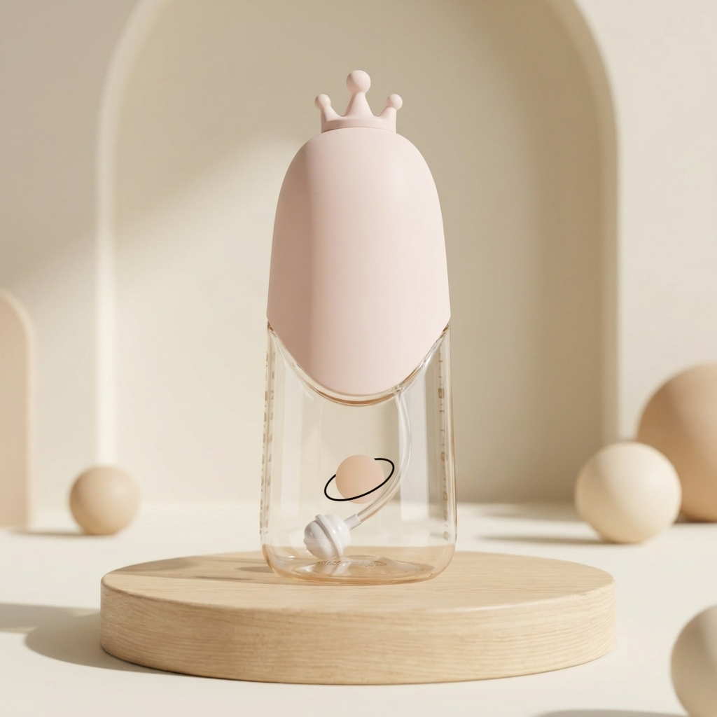 300ML Crown Cover Baby Feeding Bottle – 4 Colors | Faba Kids