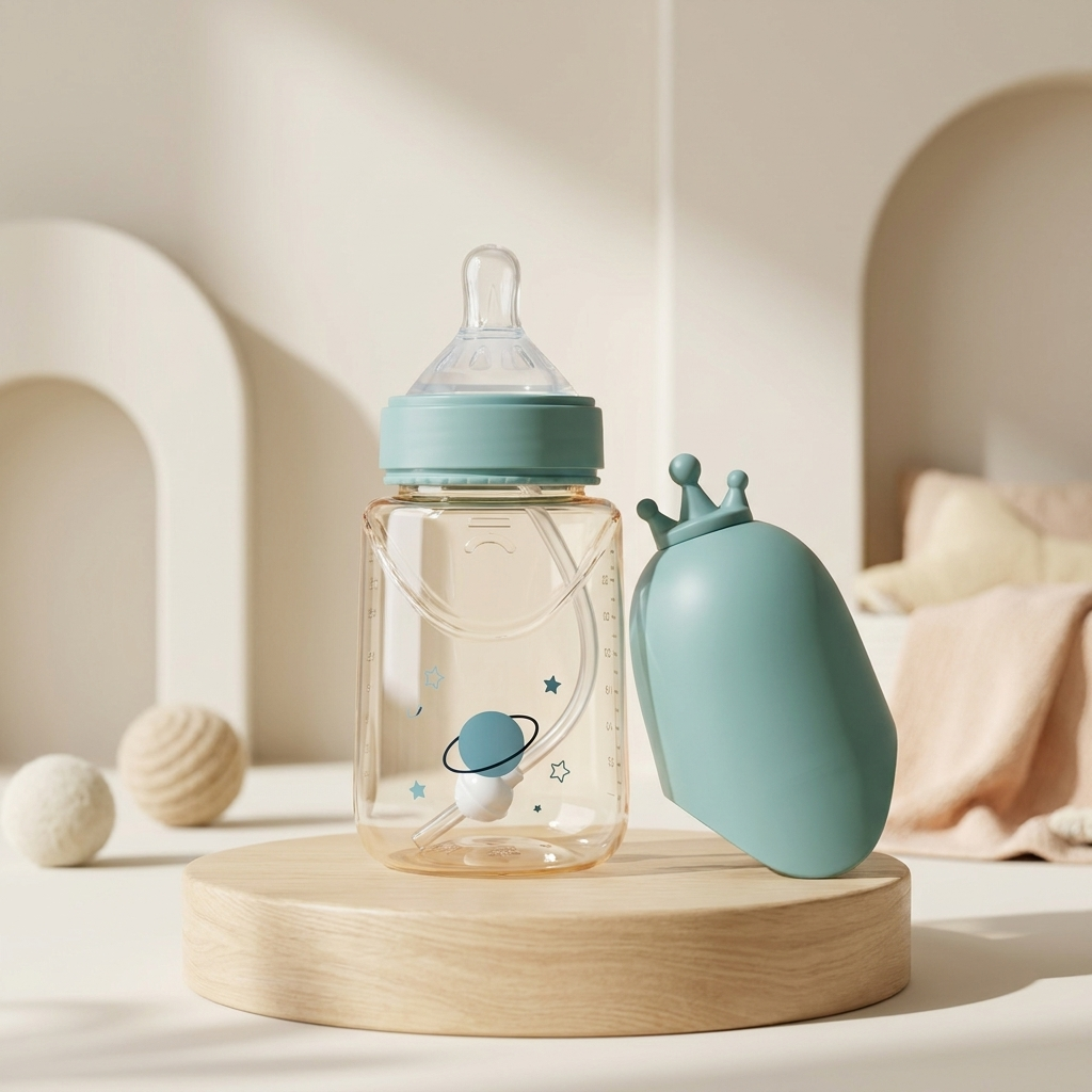 300ML Crown Cover Baby Feeding Bottle – 4 Colors | Faba Kids