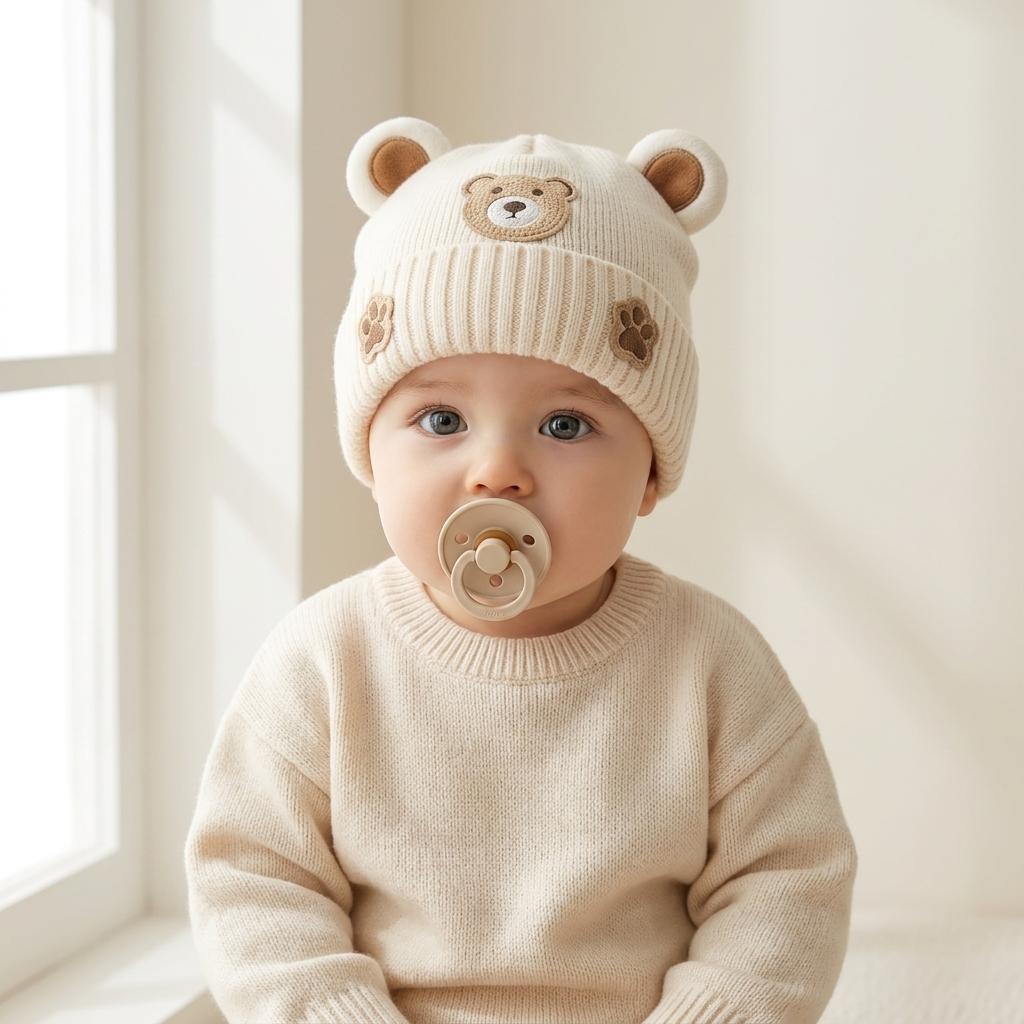 3D Bear Ears Baby Winter Cap – 5 Colors | Faba Kids
