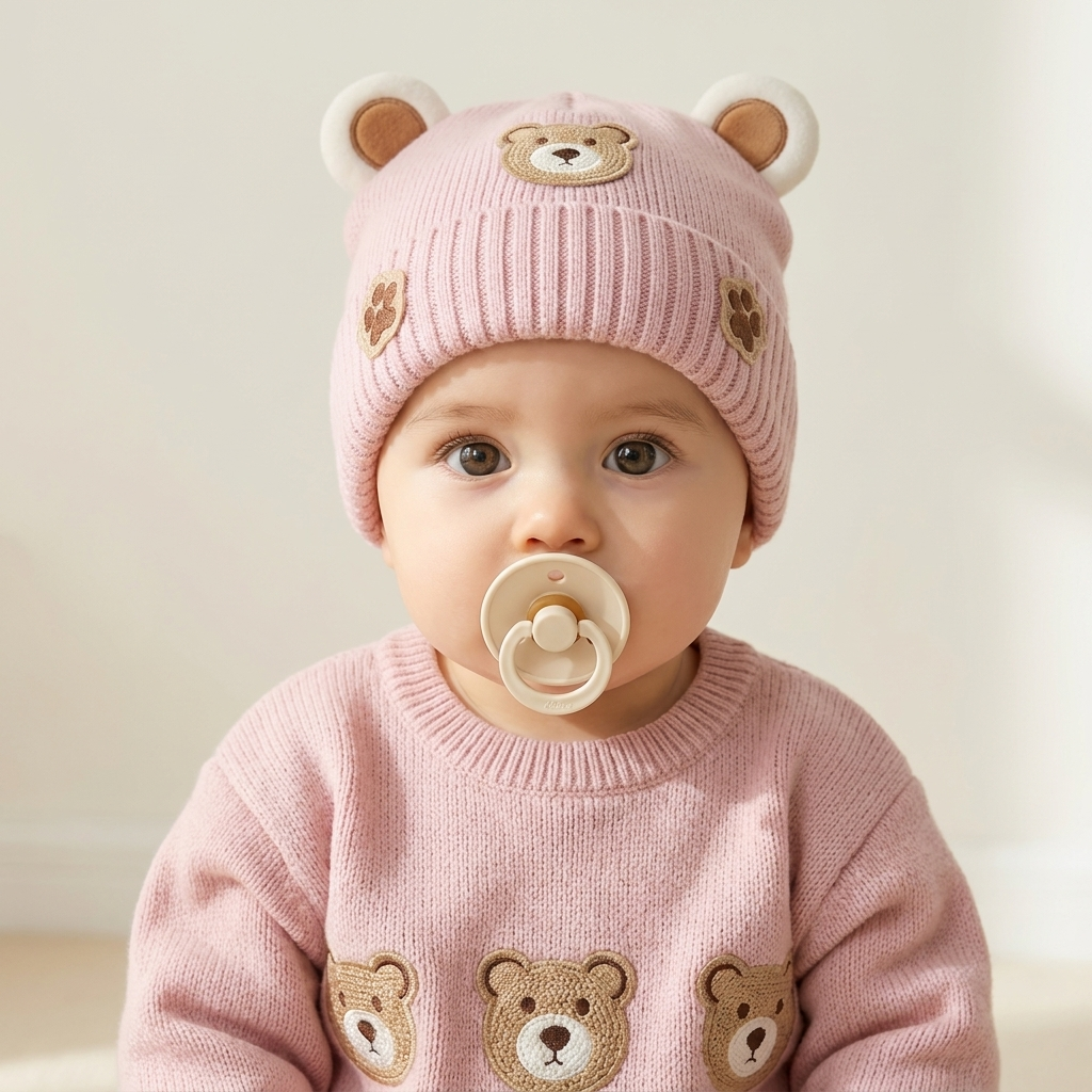3D Bear Ears Baby Winter Cap – 5 Colors | Faba Kids