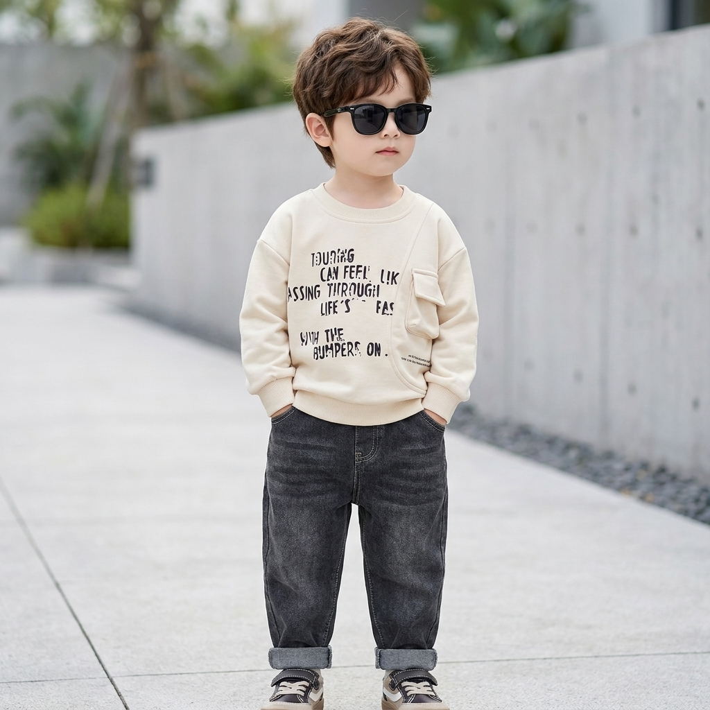 Urban Pocket 2PC Shirt & Denim Pants Set | Faba Kids