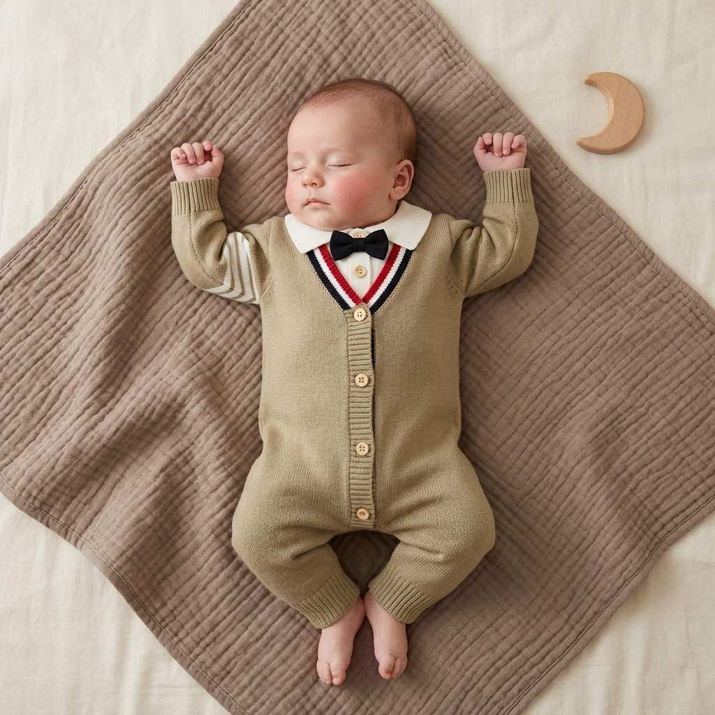 Baby Gentleman Knit Romper – 3 Colors | Faba Kids