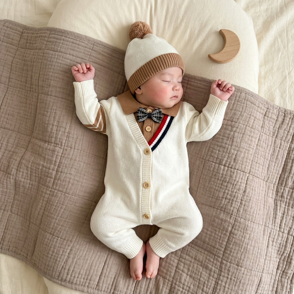 Baby Gentleman Knit Romper – 3 Colors | Faba Kids