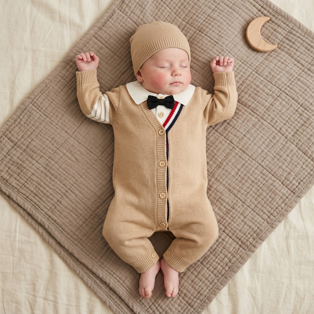 Baby Gentleman Knit Romper – 3 Colors | Faba Kids