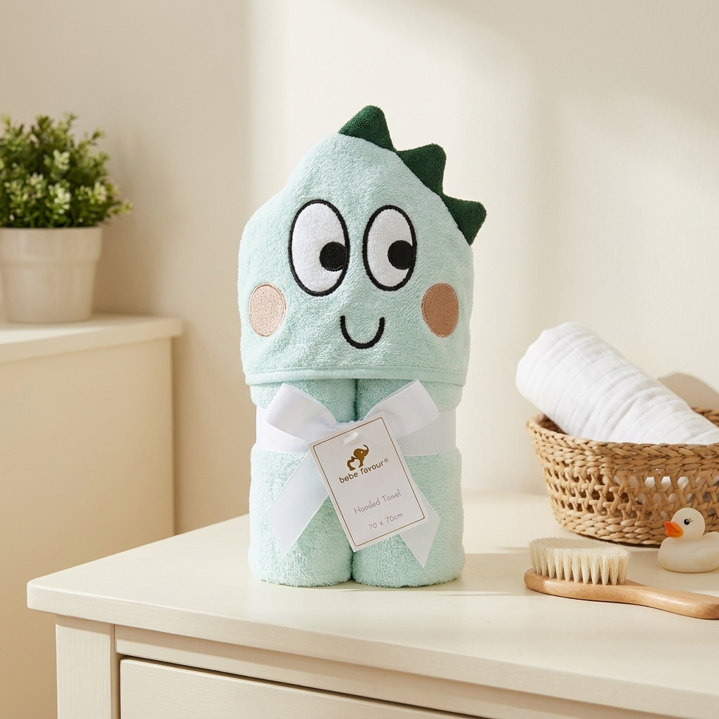 Cute Character Hooded Baby Towel – 4 Designs | Faba Kids