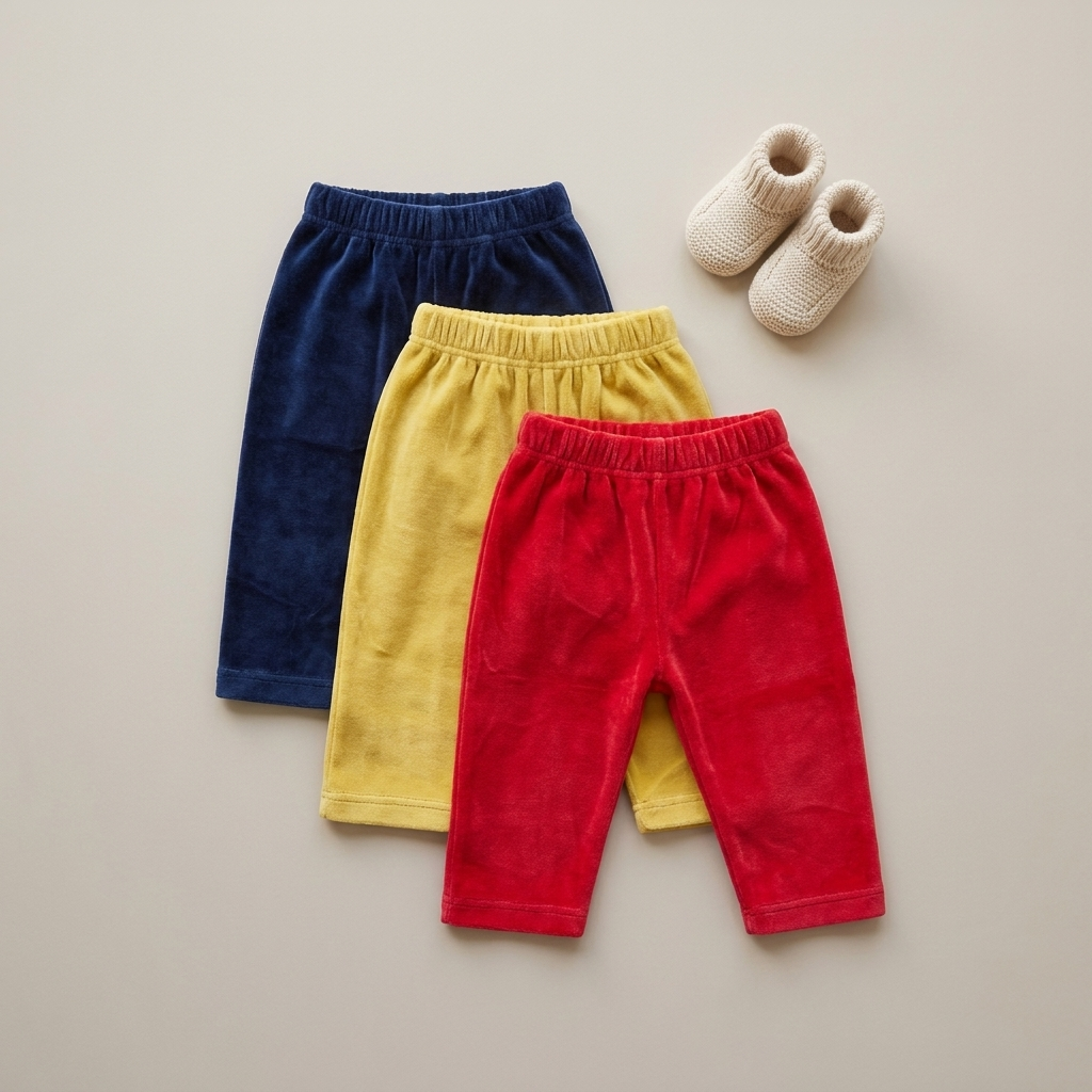 3-Pack Baby Winter Velvet Trousers – 0-12M | Faba Kids