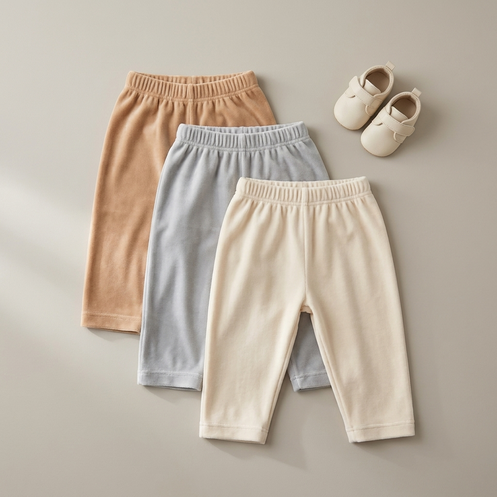 3-Pack Baby Winter Velvet Trousers – 0-12M | Faba Kids