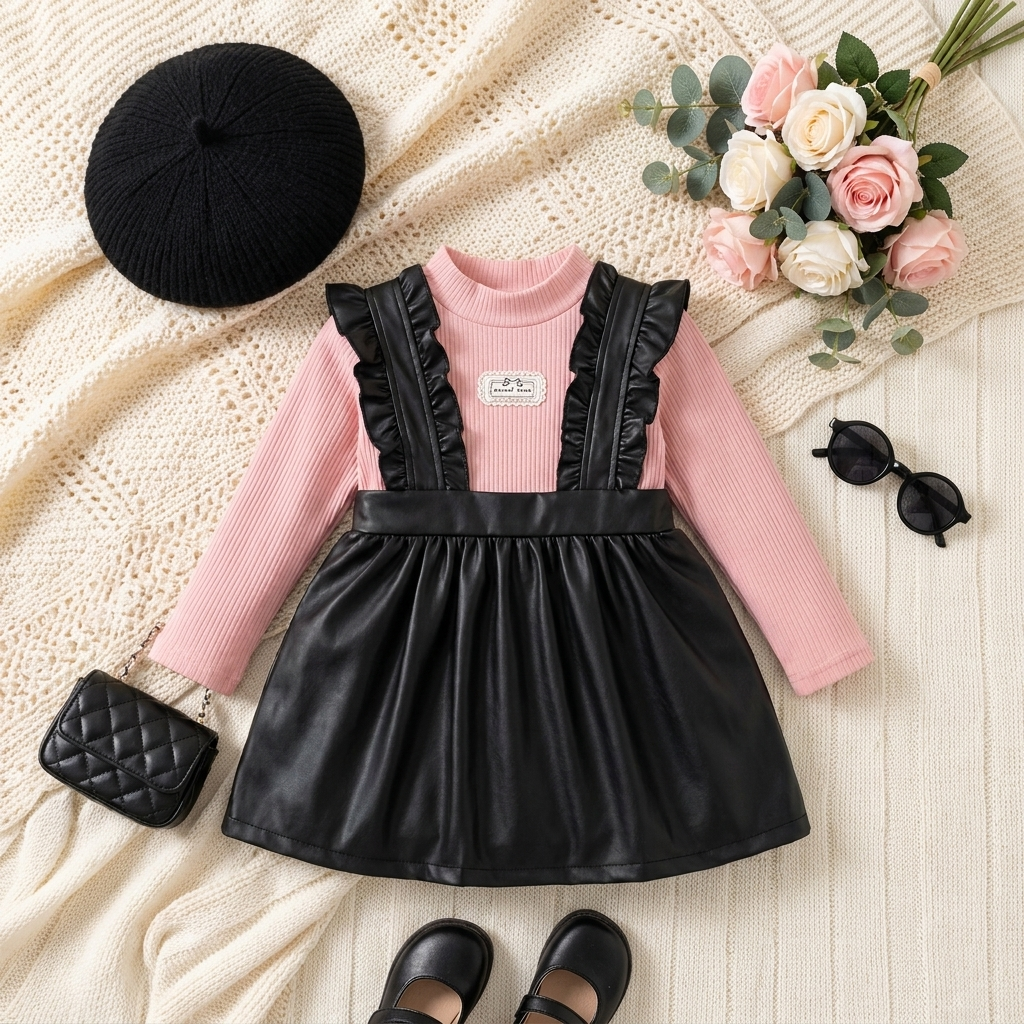 Girls Parachute Pinafore Frock – 2 Colors | Faba Kids