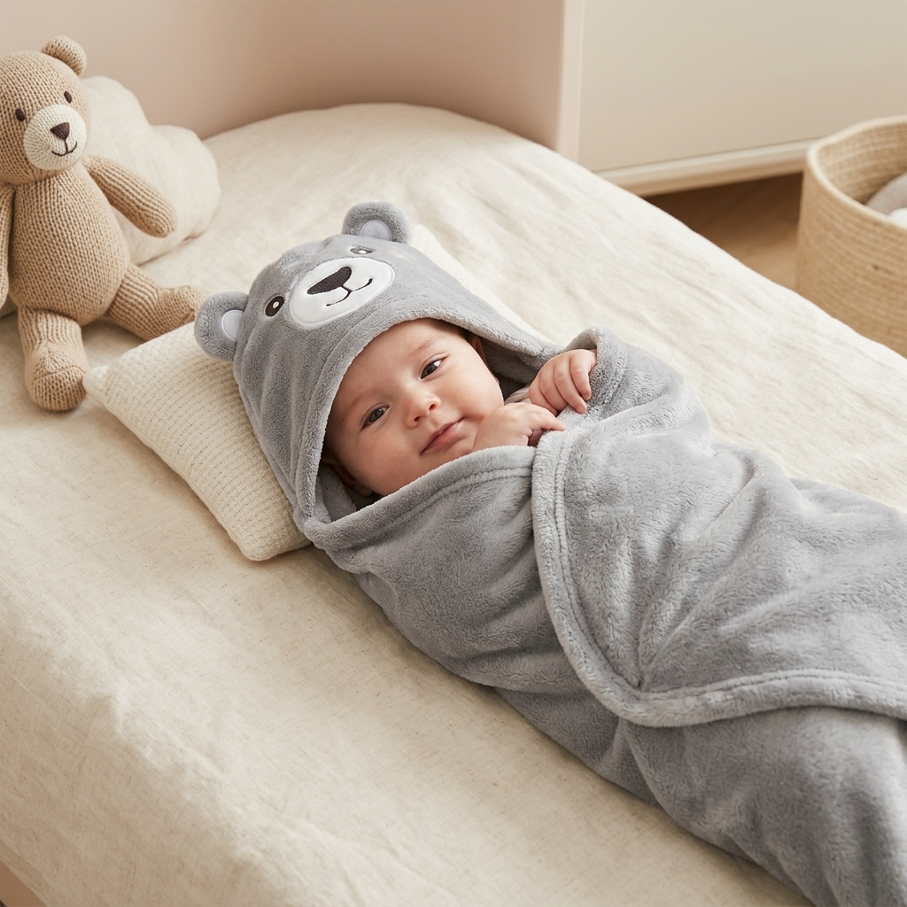 Ultra Soft Character Hooded Baby Shawl – 8 Designs | Faba Kids
