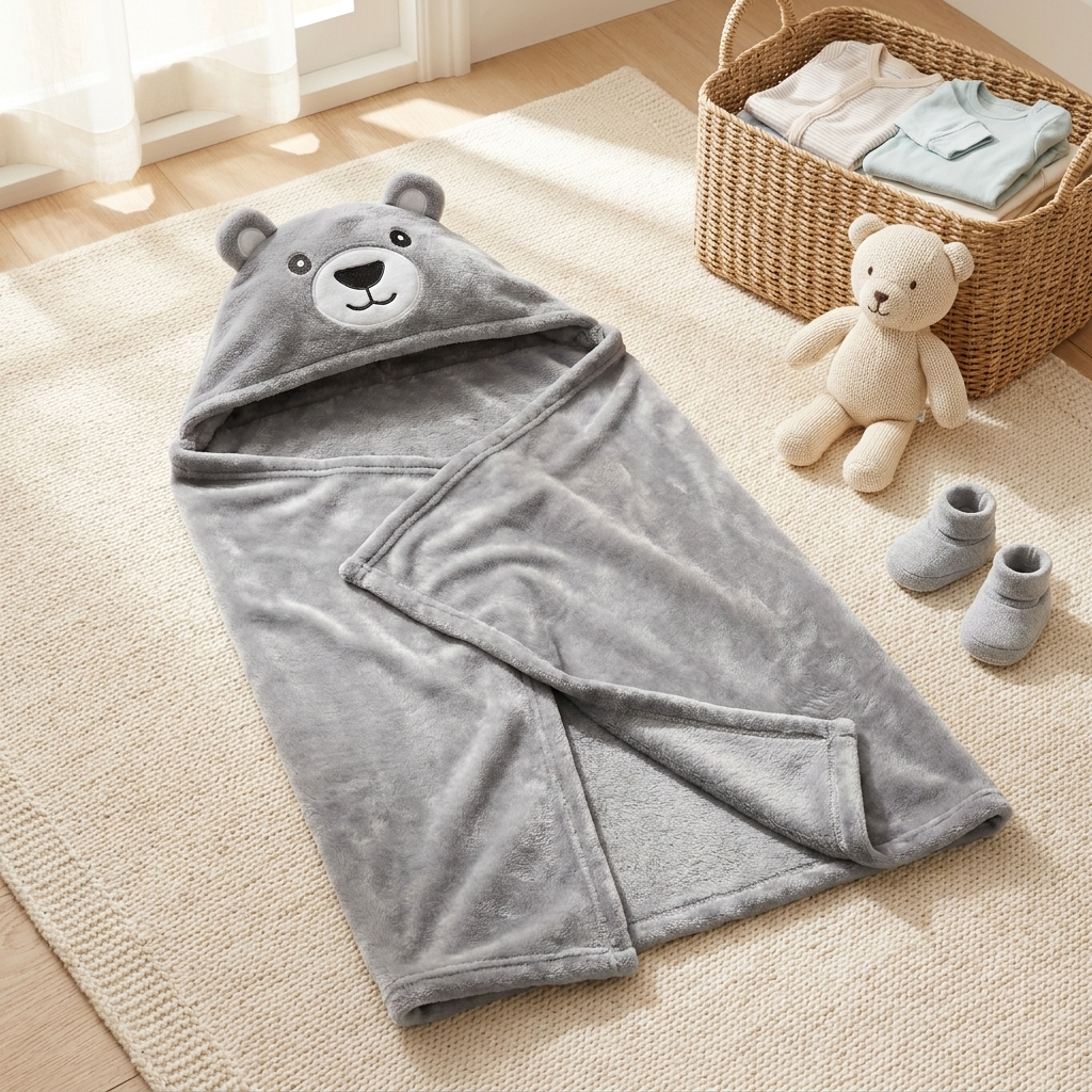 Ultra Soft Character Hooded Baby Shawl – 8 Designs | Faba Kids