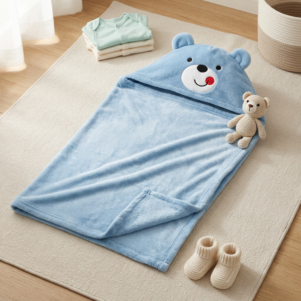 Ultra Soft Character Hooded Baby Shawl – 8 Designs | Faba Kids