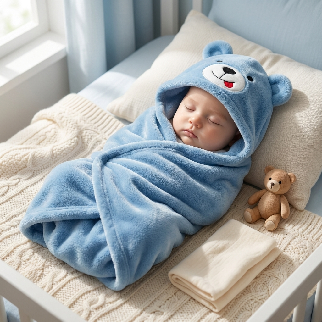 Ultra Soft Character Hooded Baby Shawl – 8 Designs | Faba Kids