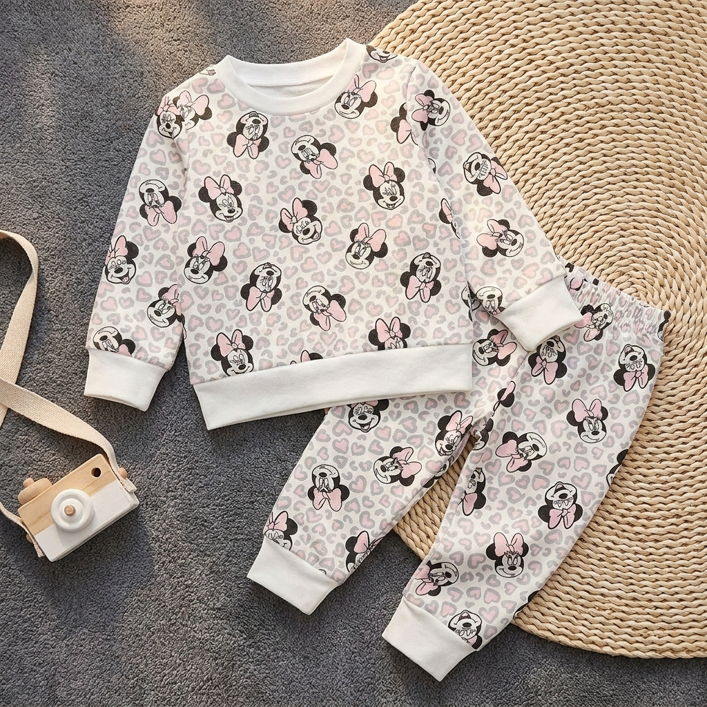 2PC Printed Inner Fleece Tracksuit – Shirt & Trouser | 8 Designs | Faba Kids