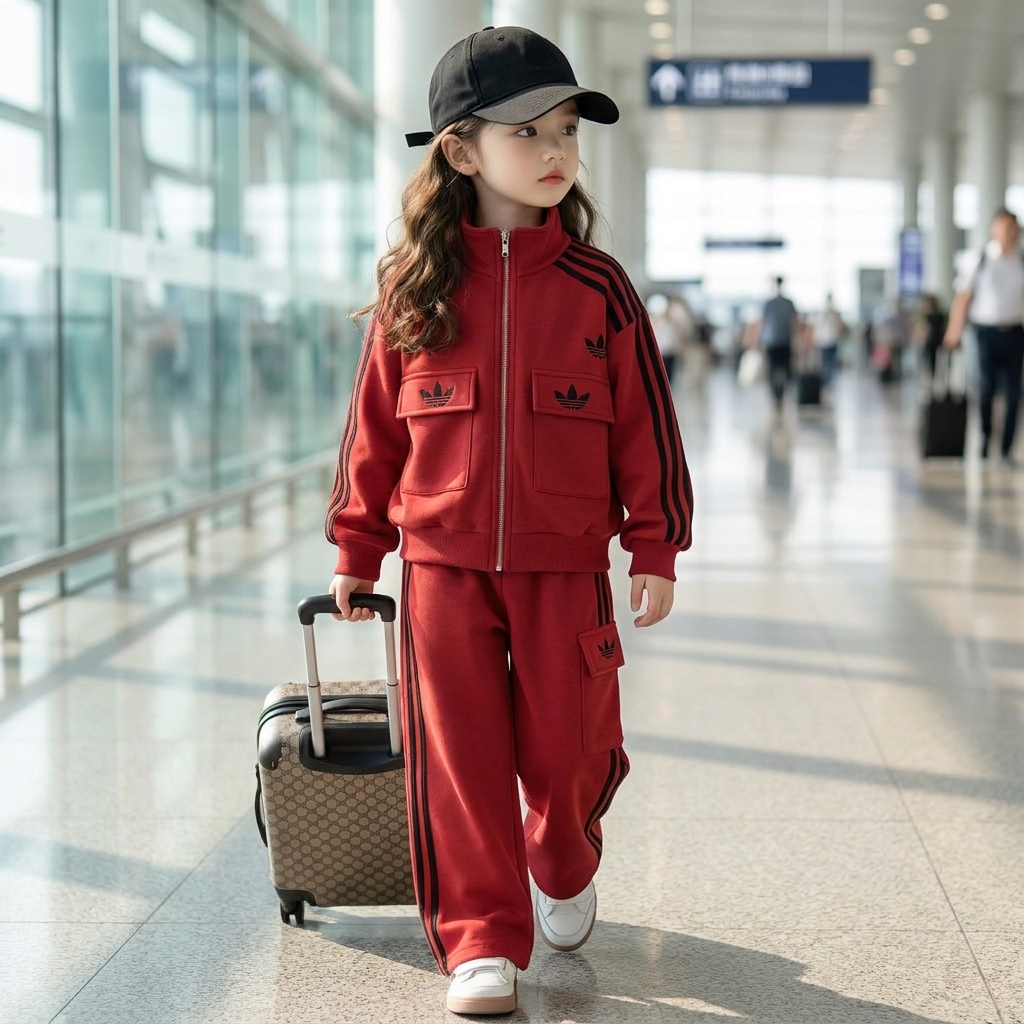 Girls 2-Piece Cargo Tracksuit – 2 Colors