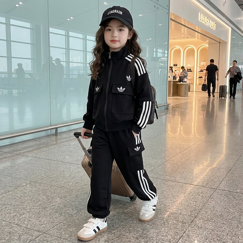 Girls 2-Piece Cargo Tracksuit – 2 Colors