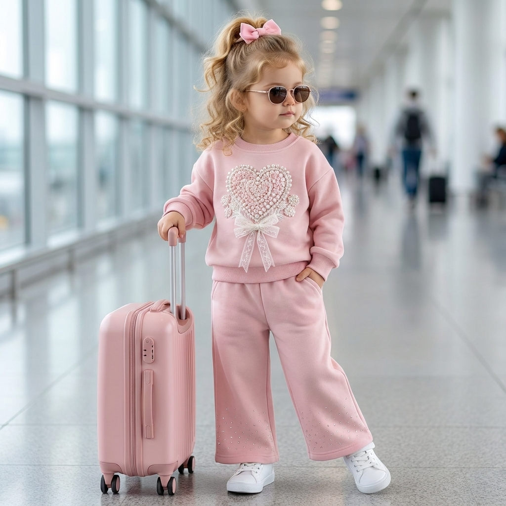 Girls 2-Piece Embellished Shirt & Trouser Set – 3 Colors | Faba Kids