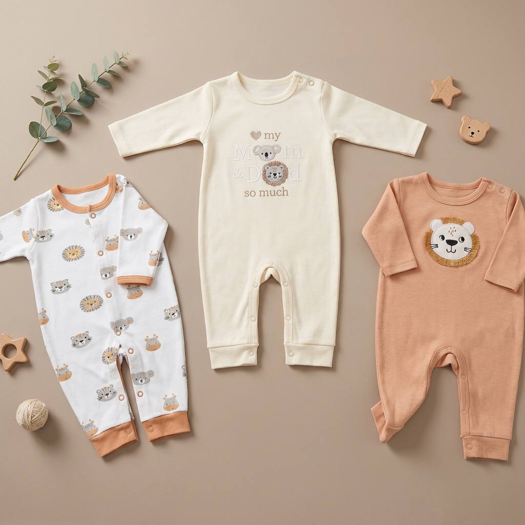 Pack of 3 Baby Rompers – 7 Designs | Faba Kids