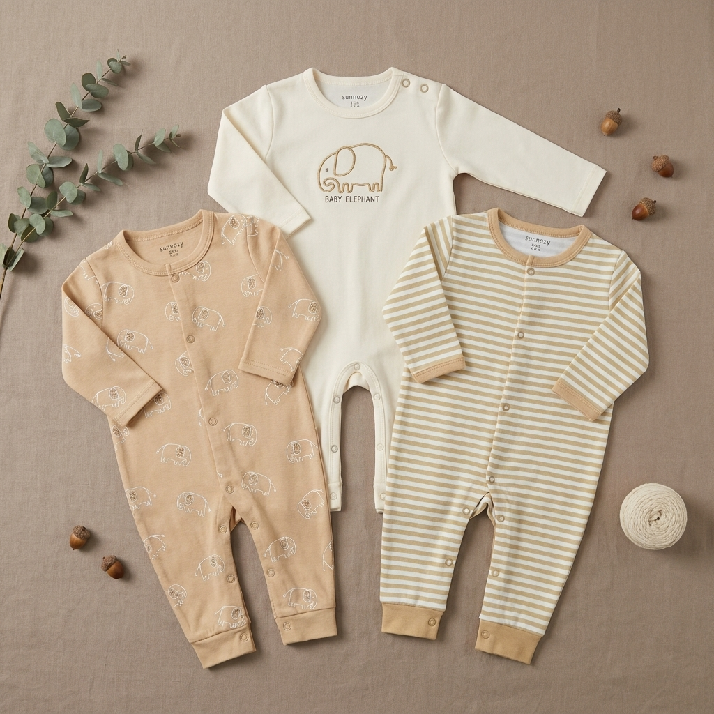 Pack of 3 Baby Rompers – 7 Designs | Faba Kids
