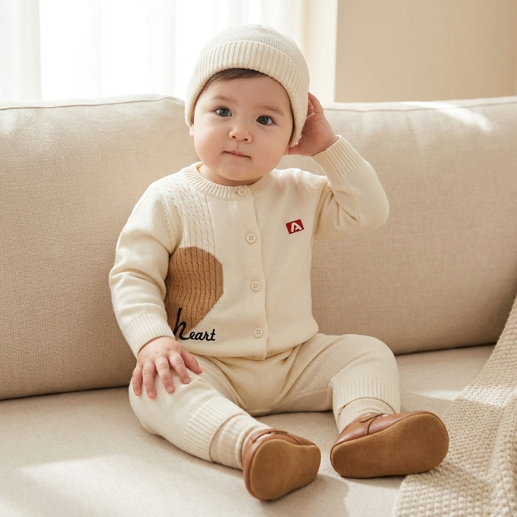 Baby Heart Knit 2-Piece Set | Faba Kids