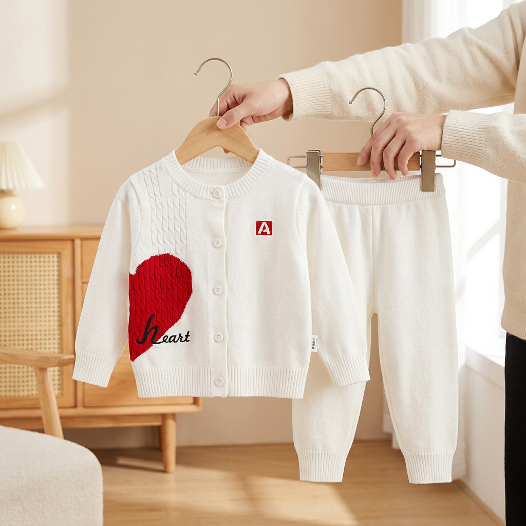 Baby Heart Knit 2-Piece Set | Faba Kids
