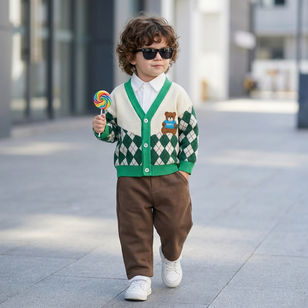 Teddy Argyle 3-Piece Sweater Set | Faba Kids